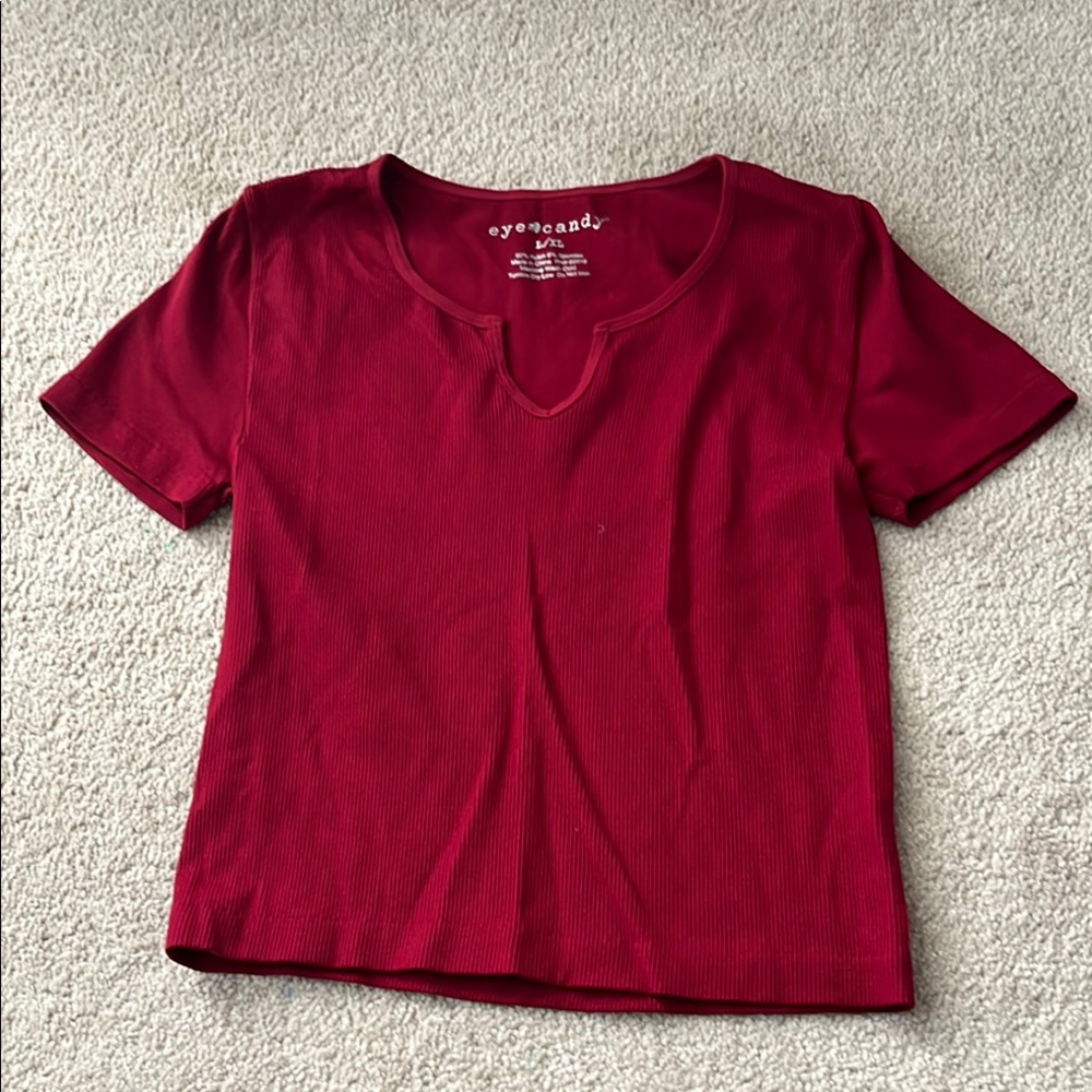 Eye Candy Women's Red Top